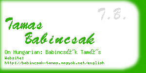 tamas babincsak business card